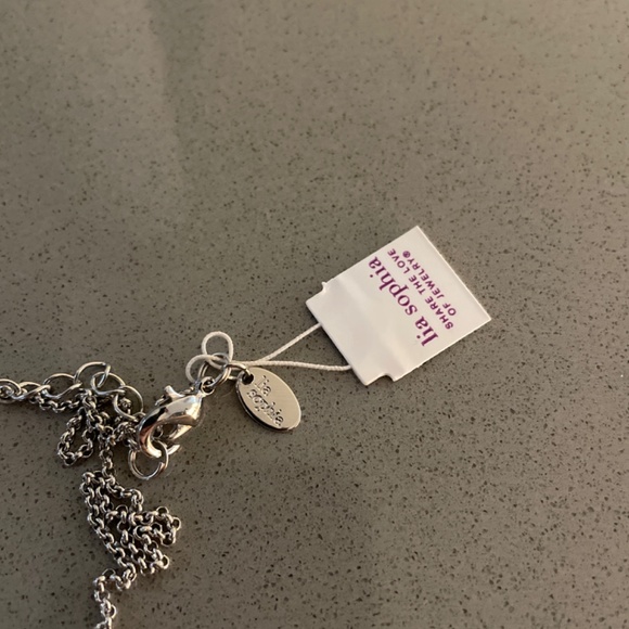 New lia sophia Lanky giraffe necklace silver tone - Picture 6 of 6